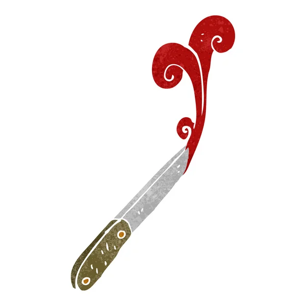 Retro cuchillo de dibujos animados de corte — Archivo Imágenes Vectoriales