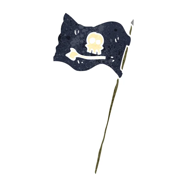 レトロ漫画海賊旗 — ストックベクタ