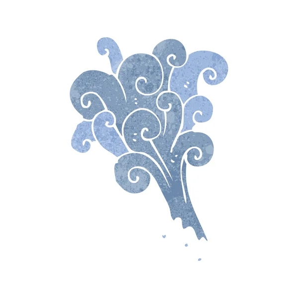Retro cartoon water splash symbol — Stock Vector