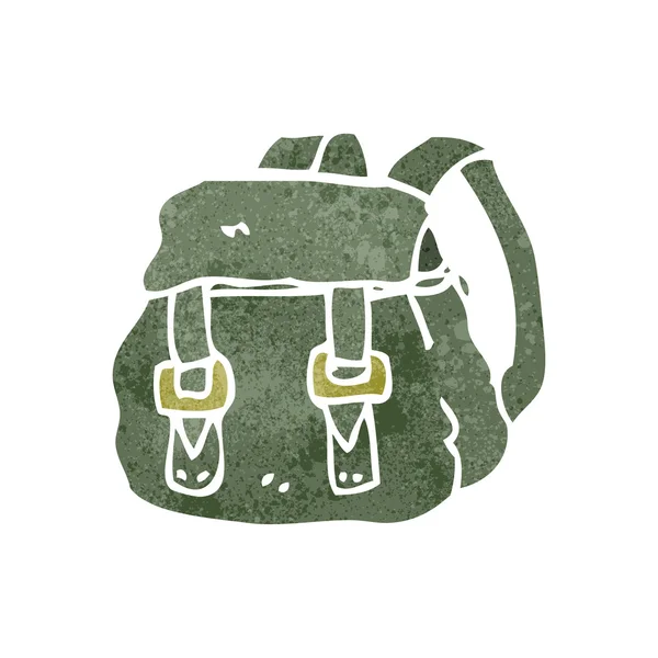 Mochila de dibujos animados retro — Vector de stock