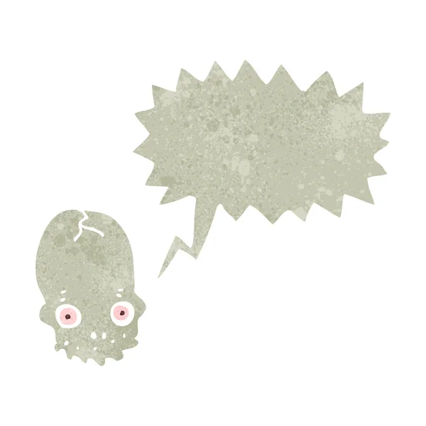 Retro cartoon gillen schedel — Stockvector