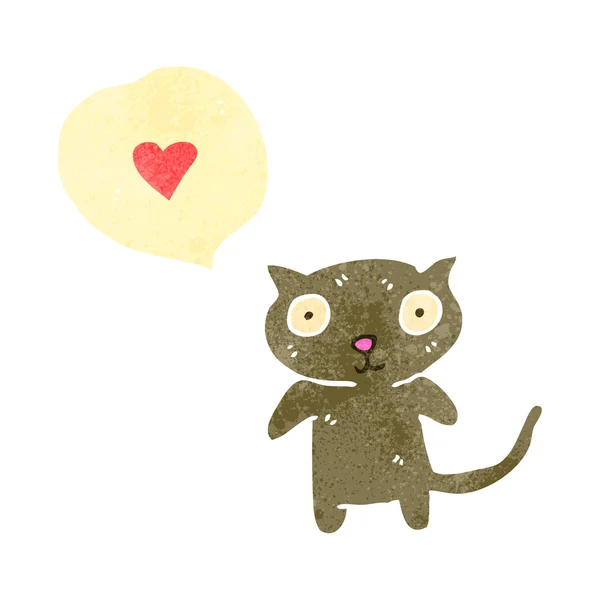 レトロ漫画かわいい猫 — ストックベクタ