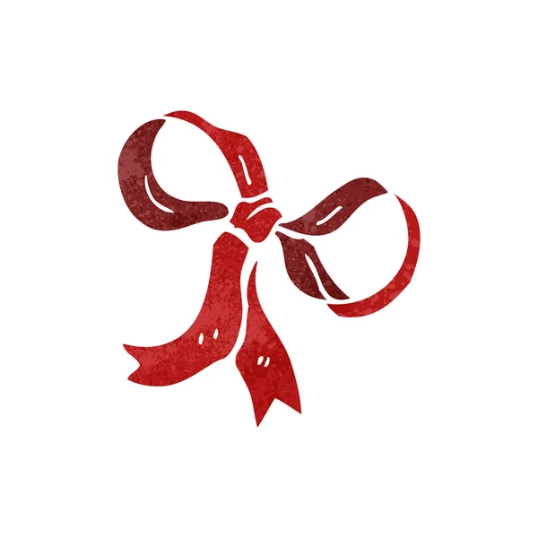 装飾的な赤い弓レトロ漫画 — ストックベクタ