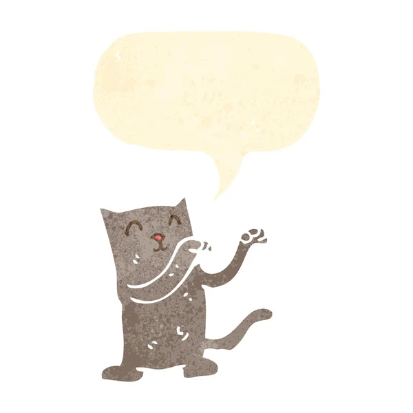 レトロな漫画猫 — ストックベクタ