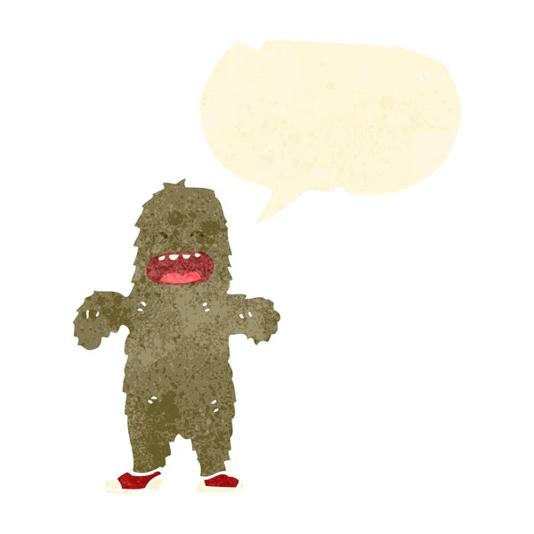 Retro cartoon bigfoot — Stockvector