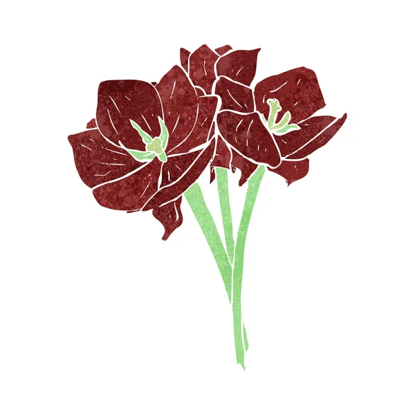 Retro flowers illustration — Stock Vector