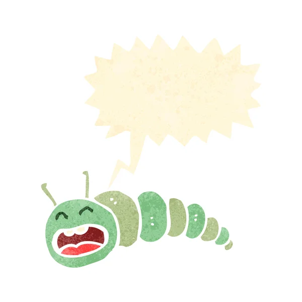 Retro cartoon caterpillar — Stockvector