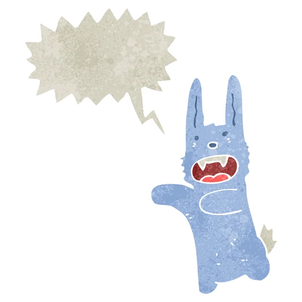 Rétro dessin animé vampire lapin — Image vectorielle