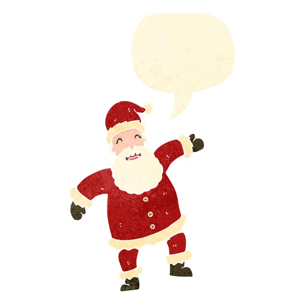 Rétro dessin animé santa claus — Image vectorielle