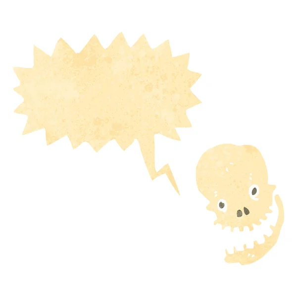 Retro dessin animé parler crâne — Image vectorielle