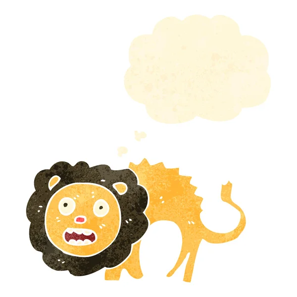 Retro kreskówka lew z dymek — Wektor stockowy