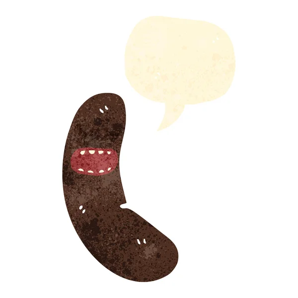 Bande dessinée rétro parlant saucisse — Image vectorielle