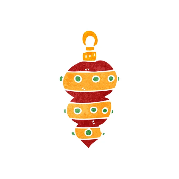 Decoración de Navidad de dibujos animados retro — Vector de stock