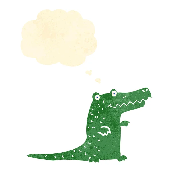 Retro desene animate crocodil — Vector de stoc