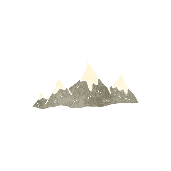 Montagnes de dessin animé rétro — Image vectorielle