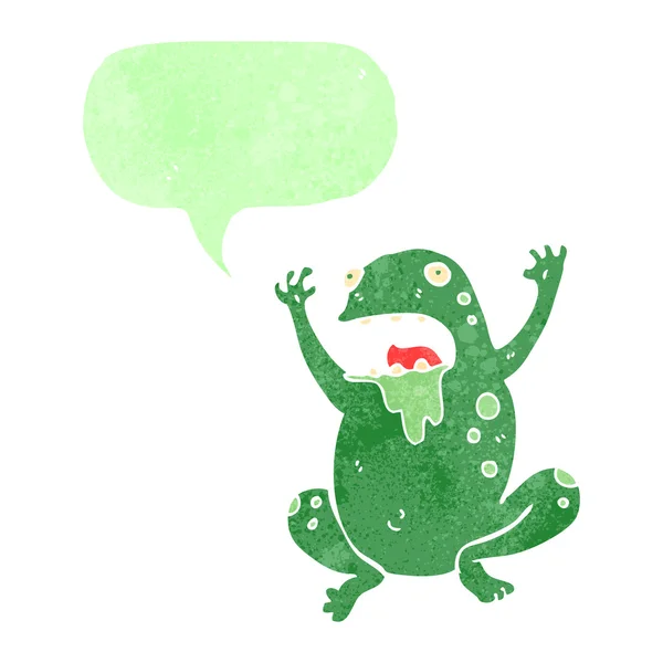Retro cartoon bruto toad — Stockvector