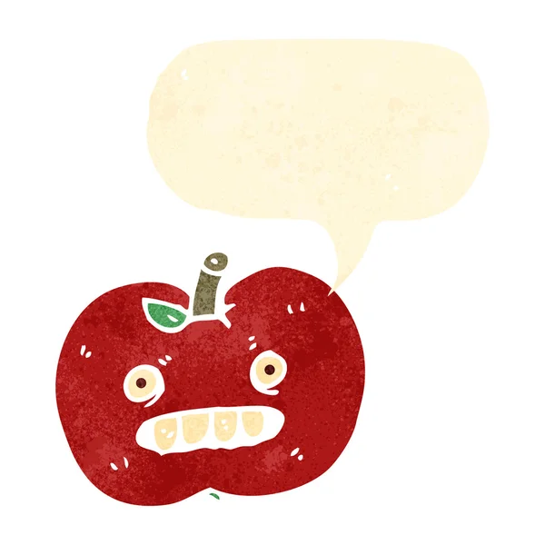 可爱的复古卡通苹果 — 图库矢量图片