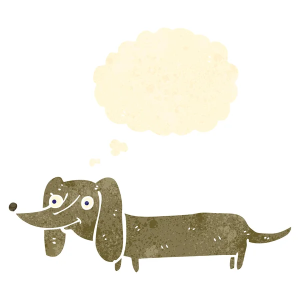 Retro cartone animato salsiccia cane — Vettoriale Stock