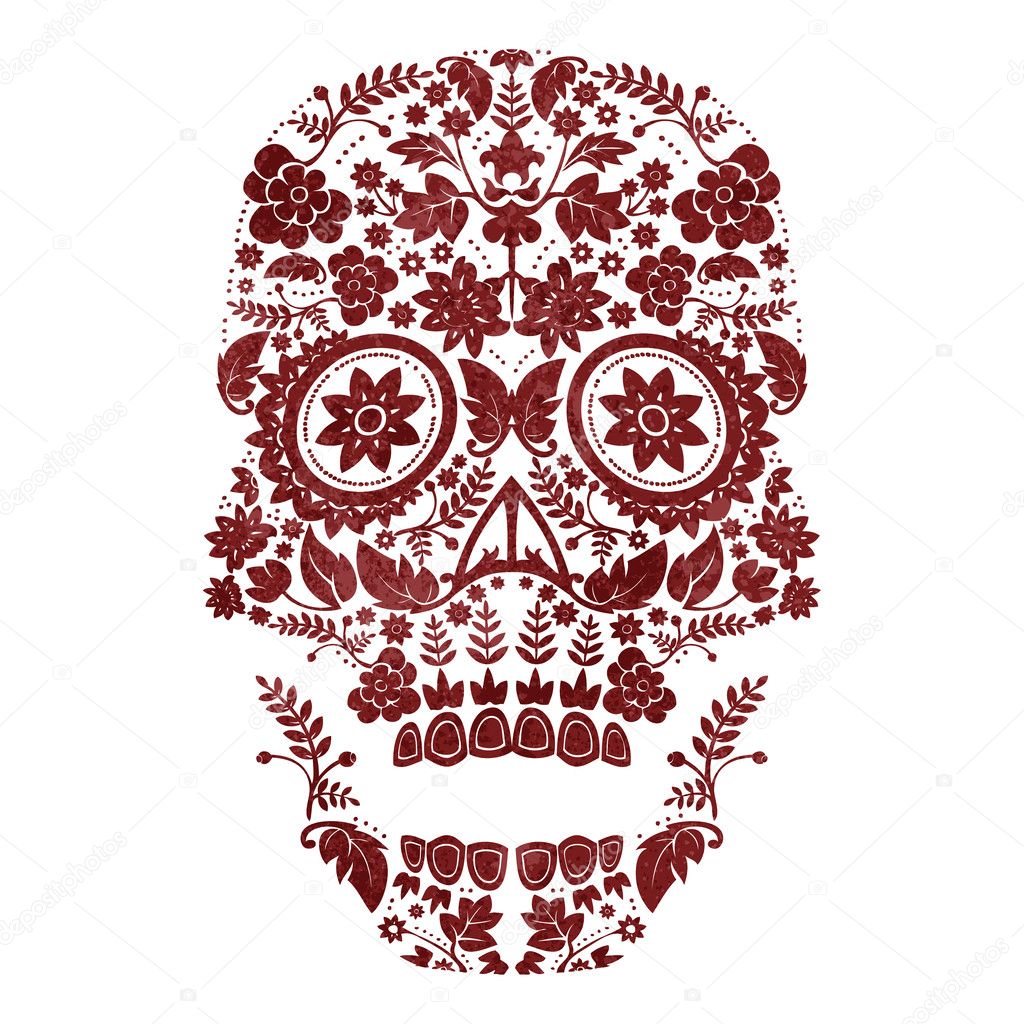 day of the dead skull design