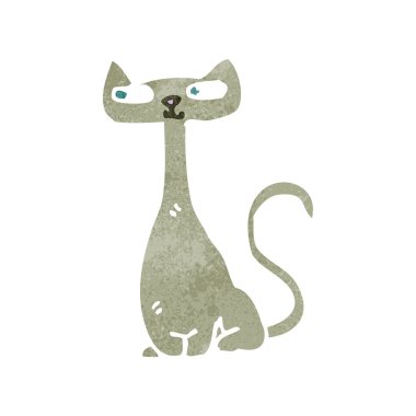 Retro karikatür kedi