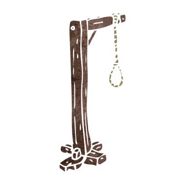 Retro karikatür hangman's noose
