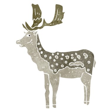 Retro karikatür geyik