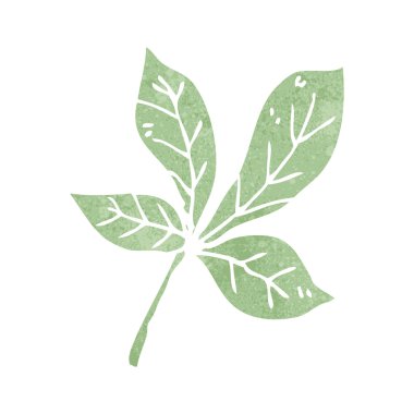 Retro karikatür yaprak