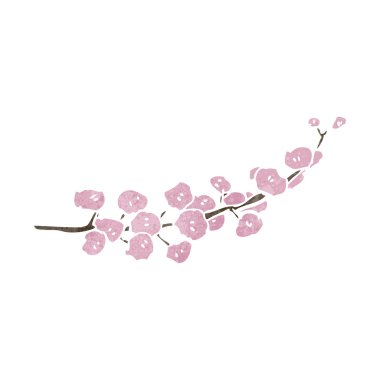 Retro çizgi film yaban çiçekleri