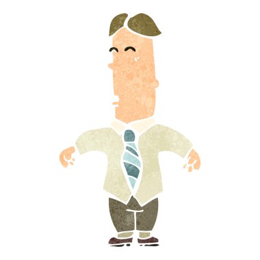 Retro karikatür çirkin iş adamı
