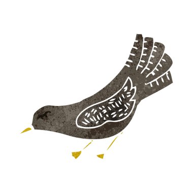 Retro karikatür kuş