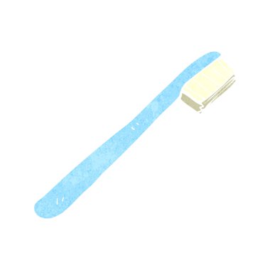 Retro karikatür diş fırçası