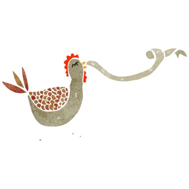 Retro karikatür tavuk