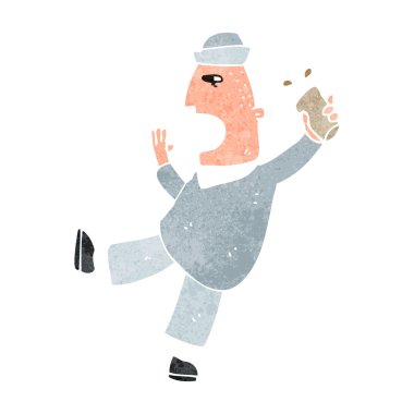 Retro karikatür dunken denizci