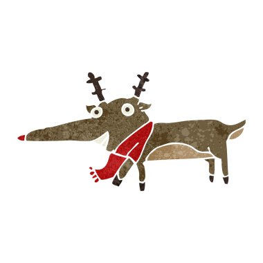 Retro karikatür Ren geyiği