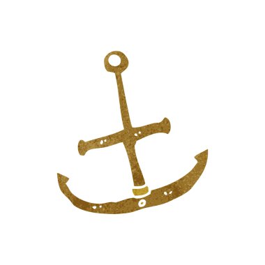 Retro karikatür çapa