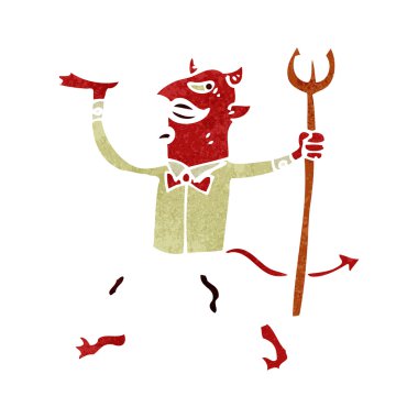 Retro çizgi film şeytan