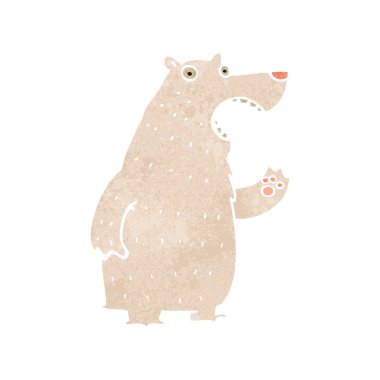 Retro karikatür kutup ayısı