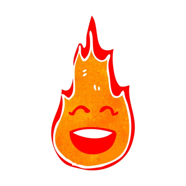 Retro cartoon flame — Stock Vector