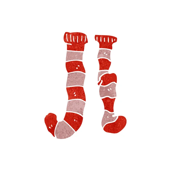 Retro kreslený ponožky — Stockový vektor