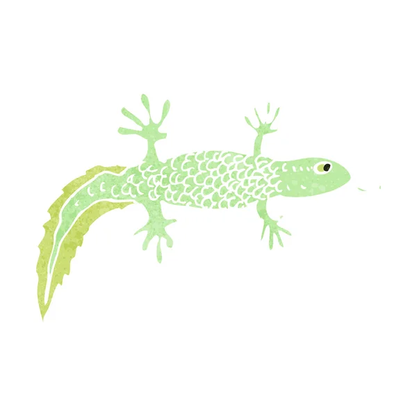 Retro cartoon newt — Stockvector