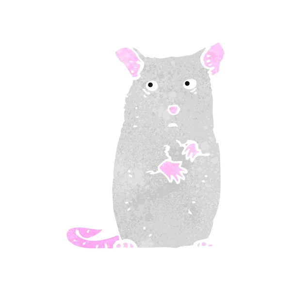 Retro-Cartoon weiße Maus — Stockvektor