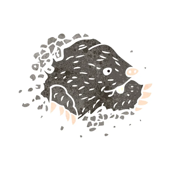 Retro cartoon digging mole — Stock Vector