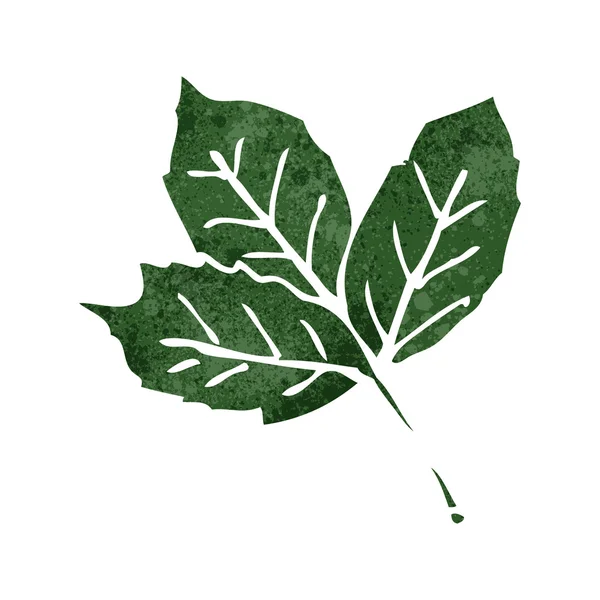 Retro cartoon leaf — Stock Vector