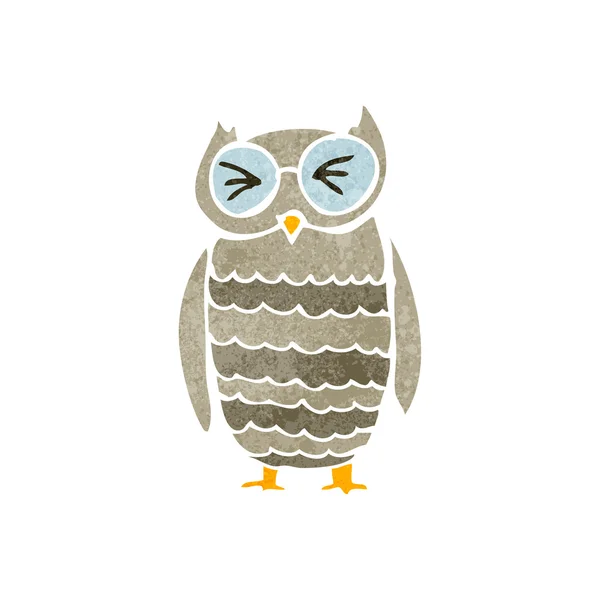 Retro cartoon owl — Stock Vector