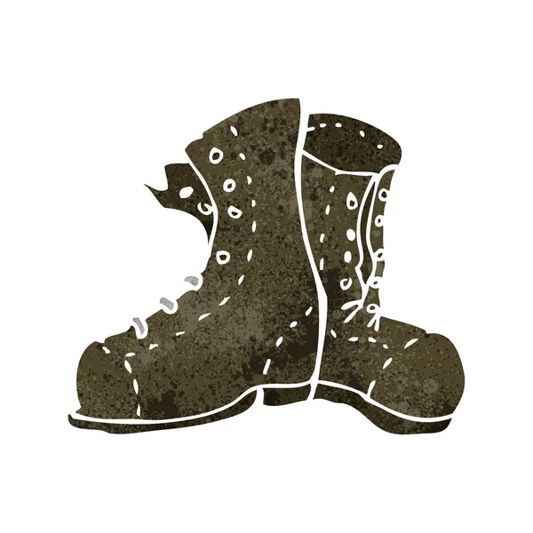 Botas antiguas de dibujos animados retro — Vector de stock