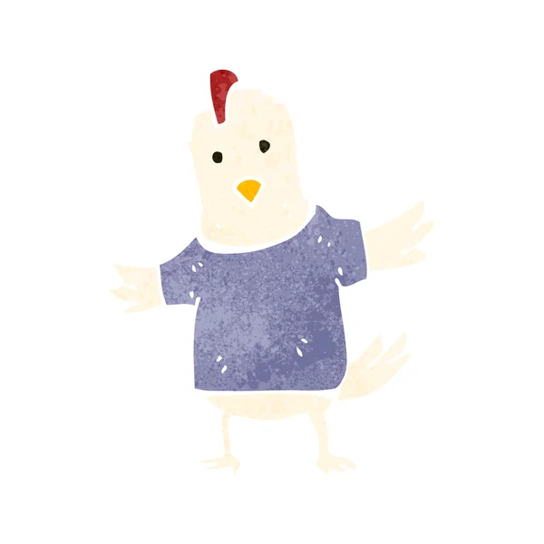 Gallina de dibujos animados retro — Vector de stock