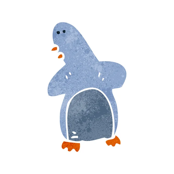 Pingüino de dibujos animados retro — Archivo Imágenes Vectoriales