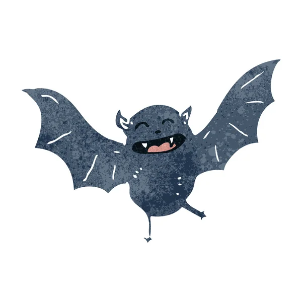 Retro desenho animado halloween bat — Vetor de Stock