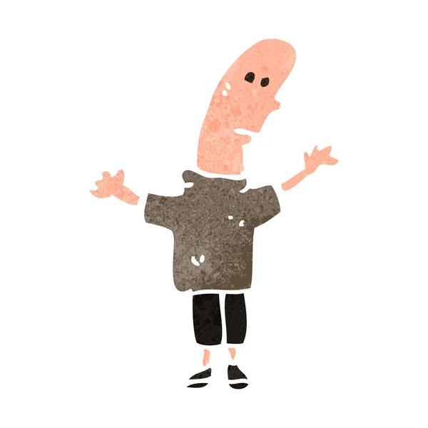 Retro cartoon funny shaped man — Stock Vector