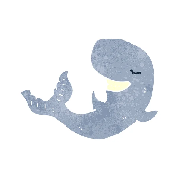 Baleine de dessin animé rétro — Image vectorielle